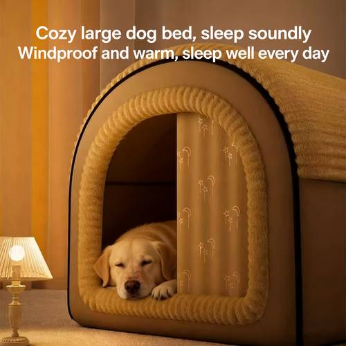large pet house ultra large space soft and comfortable multifunctional design bed dog house dog sofa dog villa cat in warm removable semi enclosed and sizes suitable for pets
