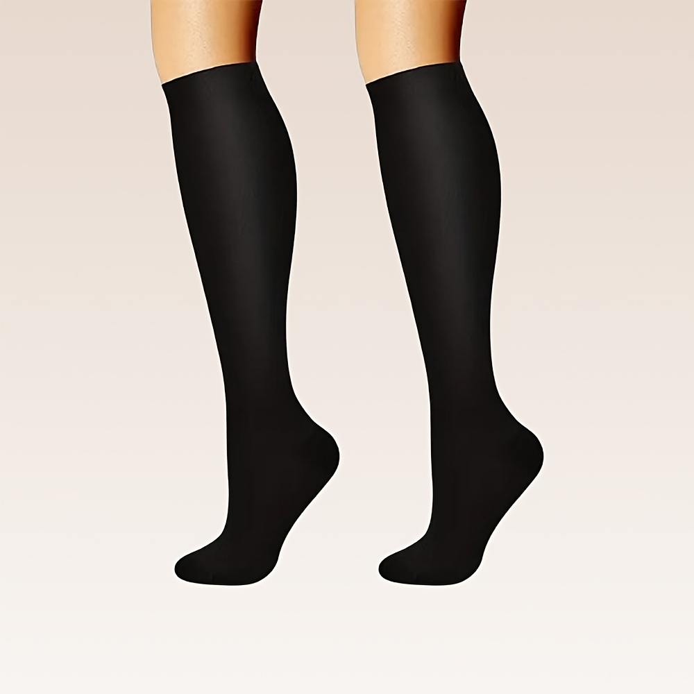 TEMU Compression Socks For Women Men Ladies Light Best Long Stockings Athletic Support Hose For Running Hiking Travel Cycling Grip Stretchy Fabric