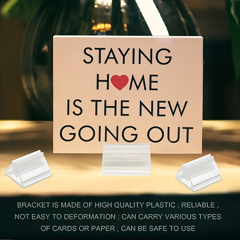 Forty Acrylic Display Stands, Suitable for Holding Photos and Business Cards, Ideal for Office Workstations, Exhibitions, Parties, and as Mini Storage Solutions for Home Offices