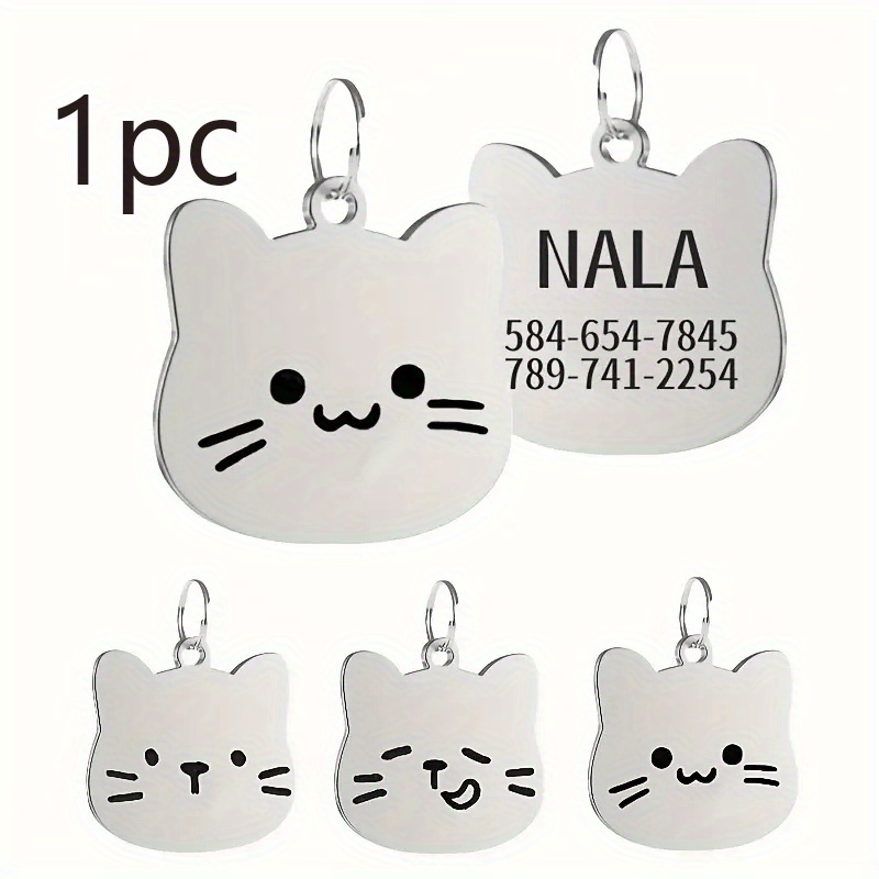 1pc Personalized Pet Tag - Pendant with Name and Phone Engraved, Perfect Gift for Pet Lovers, Bright Design