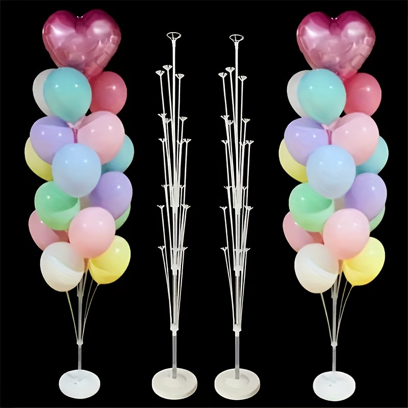 

Kit de Support de Ballons en PVC - pour Anniversaires, & Festivals | une Base Solide, Pas de Piles Requises | Idéal pour les 14 Ans et Plus