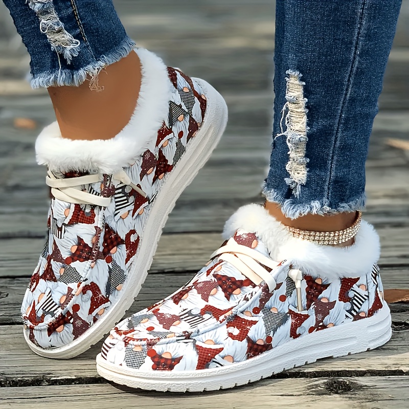 TEMU Zapatillas de Invierno para Mujer con Forro Polar, Calientes, para Interior, Sin Cordones, Suelas Ligeras y Cómodas, Talla Grande, Disponibles,