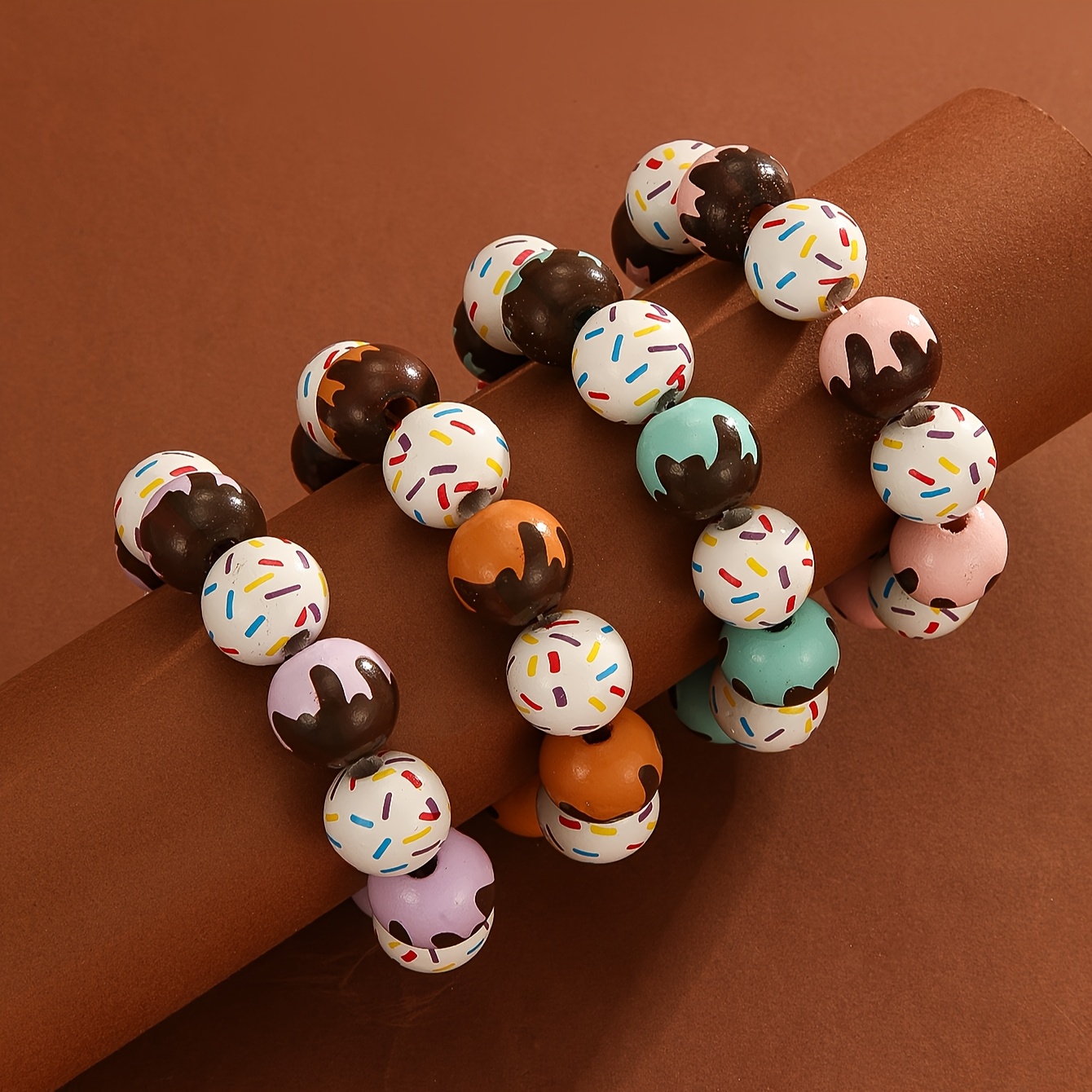 Y2K Candy Colored Macaron Bead Bracelet
