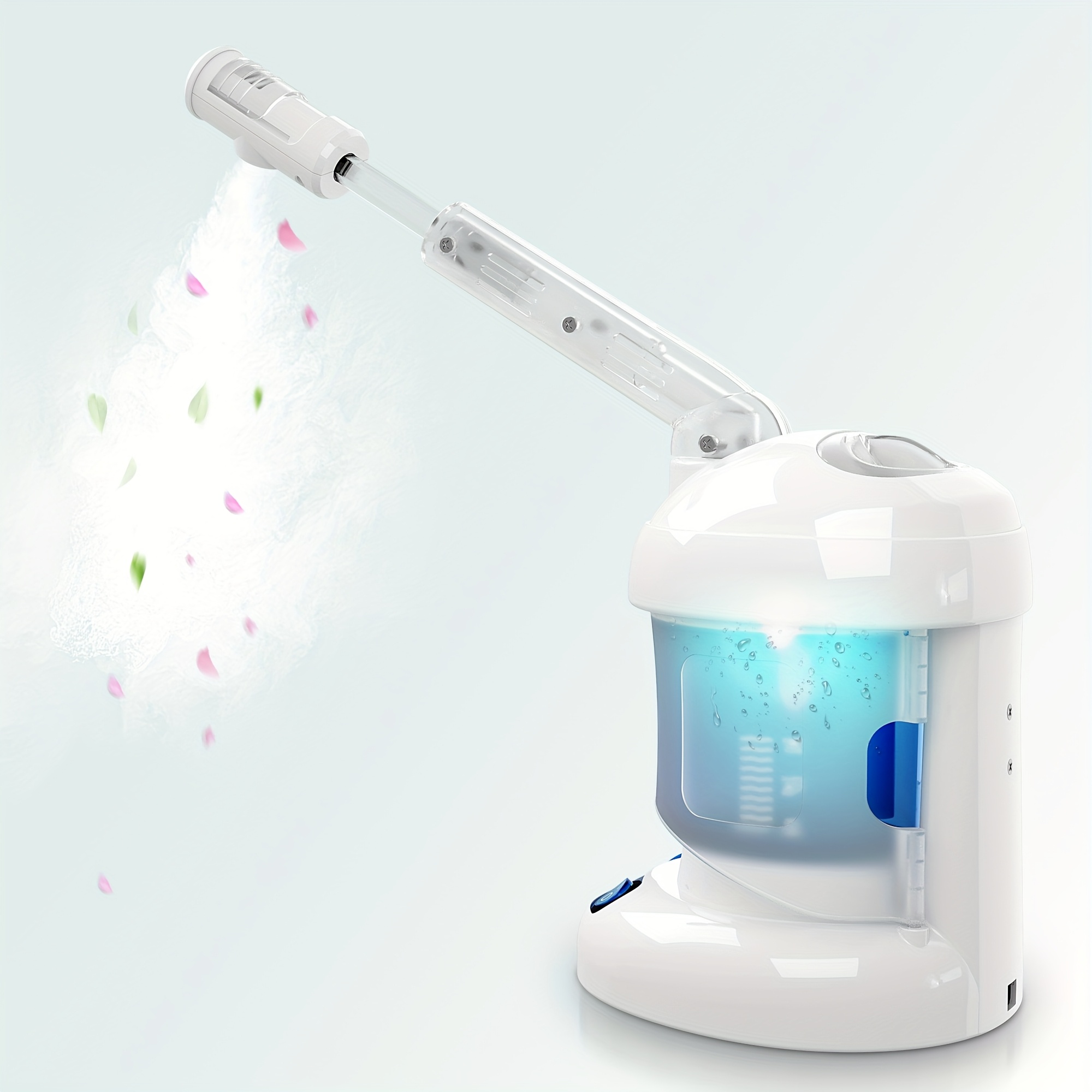 TEMU Facial Steamer - Ozone Steamer With Extendable Arm - Professional Nano Facial Steamer For Deep Cleaning - Portable For Personal Care Use At Home
