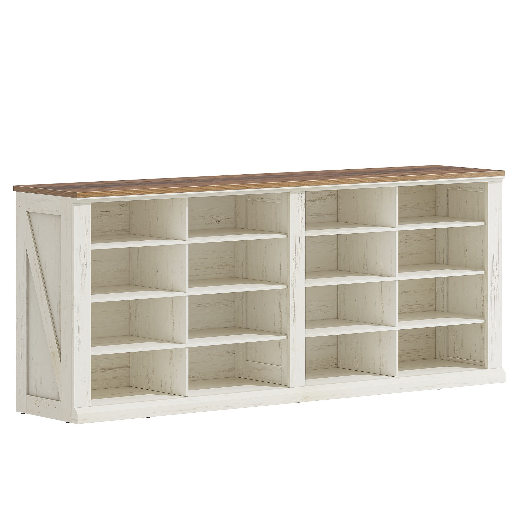 Shoe Bench With Seating, A Shoe Rack With Storage Space, Features 16 Compartments, Suitable For Living Rooms, , And , Space- Design, Dimensions: 30 X 104 X 58 Cm, And