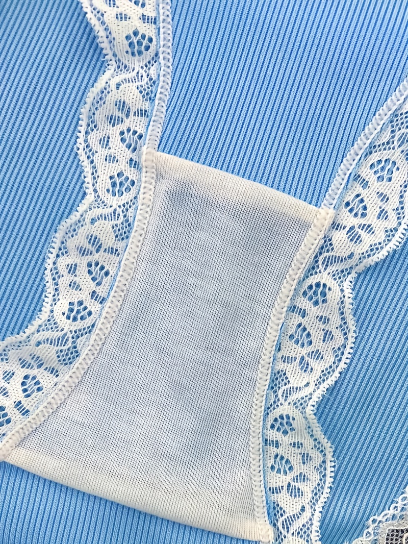 16-delige Sexy Deep-V Elegante Kanten Dames BH Set Verstelbare Bandjes, Zacht en Comfortabel, Ademend Lichtgewicht Materiaal BH en Slips in Effen Kleuren, Huidvriendelijk en Nauwsluitend Perfect voor Casual Dagelijks Gebruik