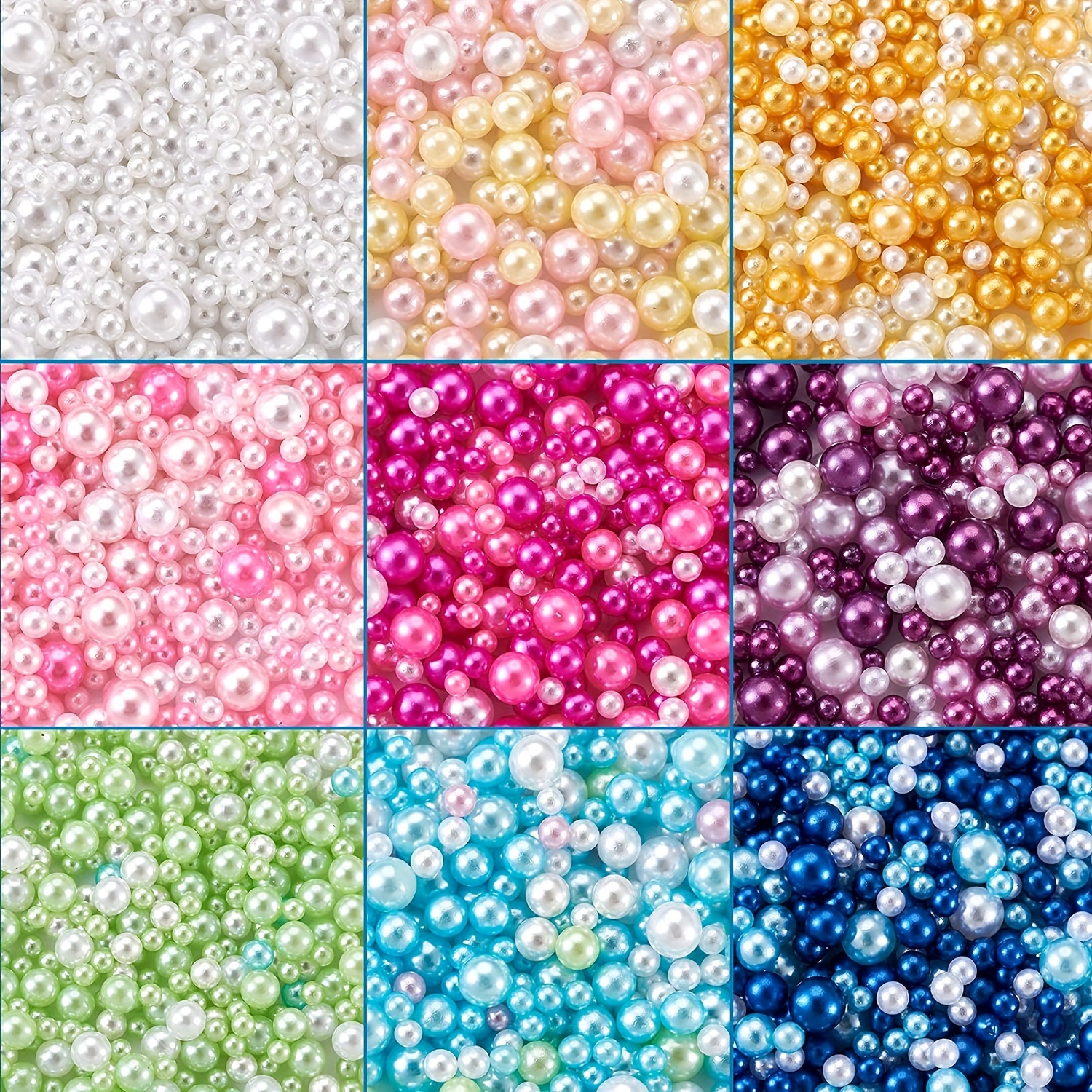 

4500pcs Round Pearl Beads 2.5/3/4/5mm Imitated Pearl Beads For Resin Filling Material Diy Craft Table Vase Fillers Wedding Party Decoration