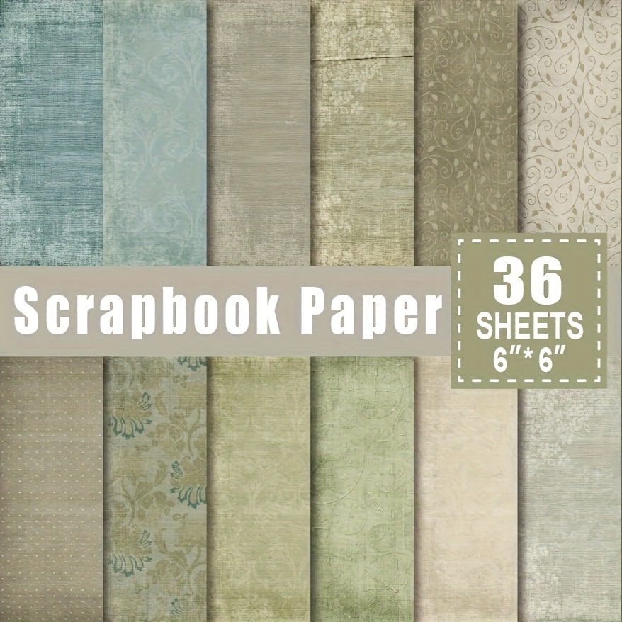 

36 Sheets Scrapbook Paper Pad In 6*6", Art Craft Pattern Paper For Scrapingbook Craft Cardstock Paper, Diy Decorative Background Card Making Supplies – Vintage Wood Grain