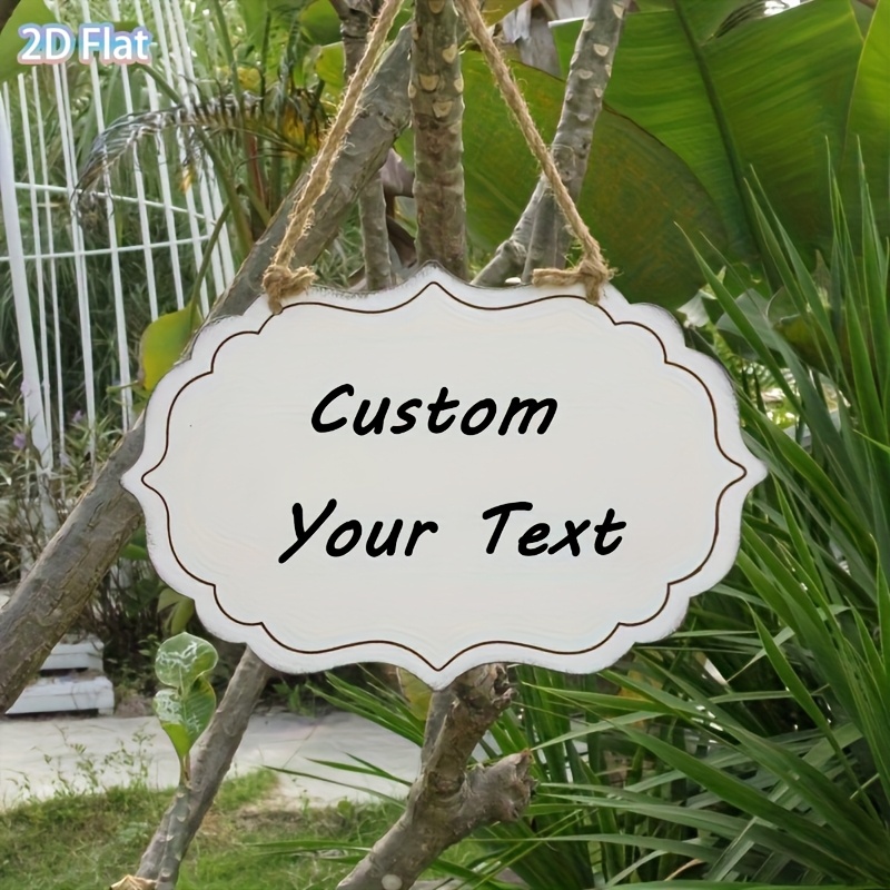 TEMU Insegna da Giardino 2D Piatta e Personalizzabile - Legno Resistente alle Intemperie, Decorazione Esterna a Parete con Accenti - per Cortili, e