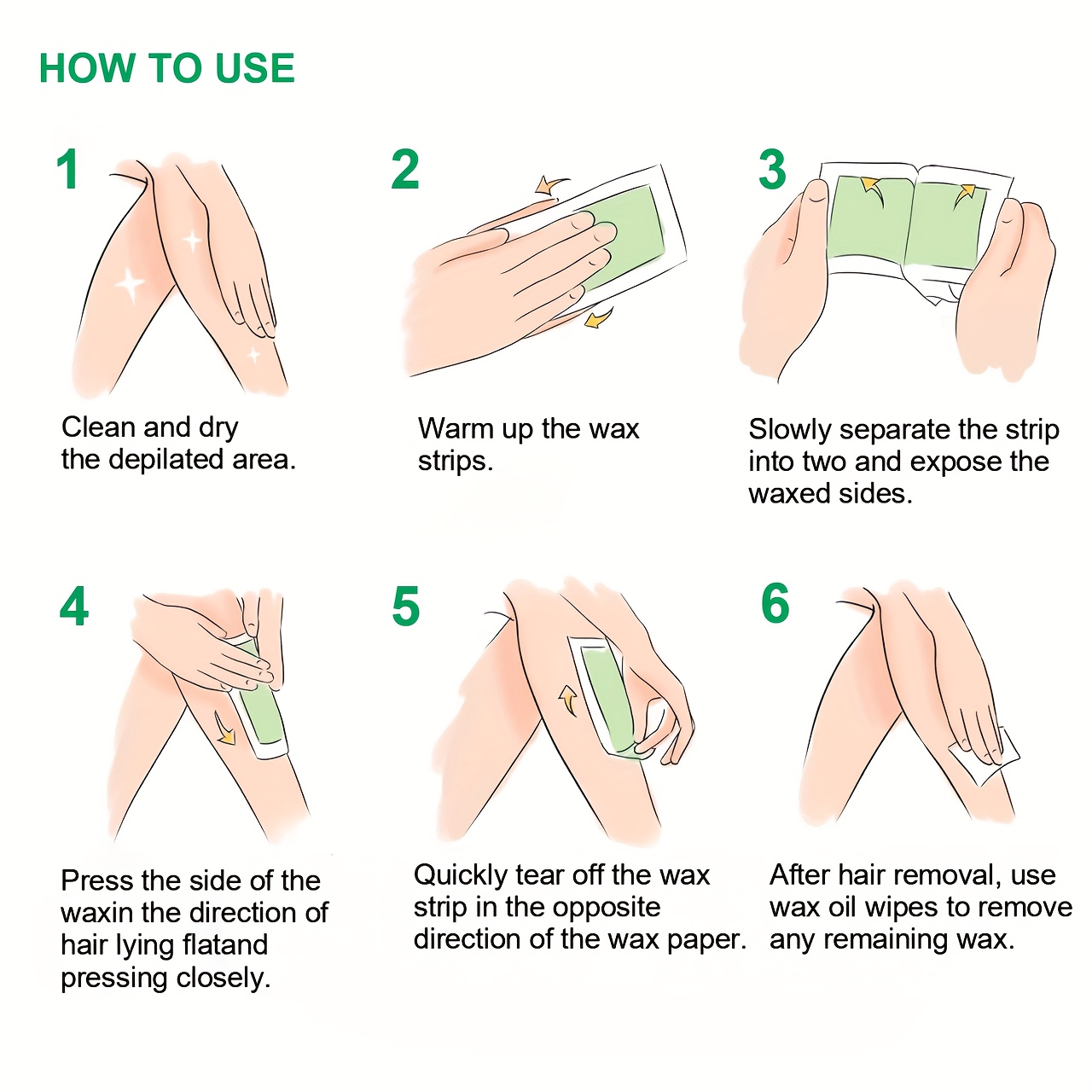 10/20/30pcs Wax Strips for Hair Removal on Lips, Face, Eyebrows, And Bikini Line, Made from Beeswax, Includes Vitamin E Care Wipes.