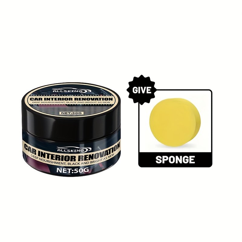 TEMU 1-pack Car Polish Paste - Scratch Repair, Gloss Restoration, Quick-wipe Application, Long-lasting Protection For Dashboards, Seats, Tires, Plastic Trim - Auto Detailing And Maintenance