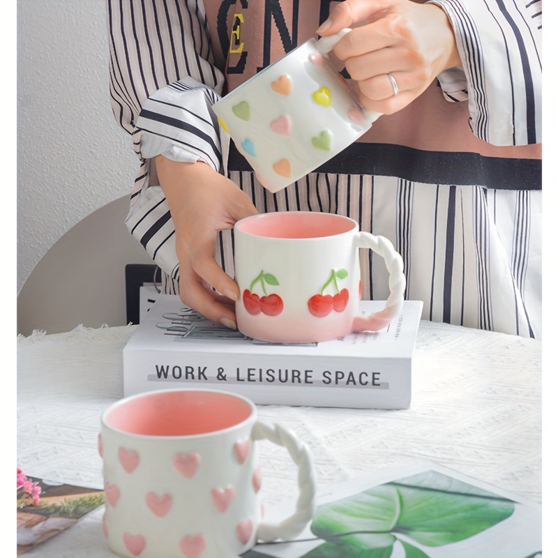 1pc 11 oz ceramic coffee mug - & ; & ; letter print, microwave and  dishwasher safe, suitable for hot and cold drinks, perfect gift for  valentine's day, weddings, engagements, coffee bar