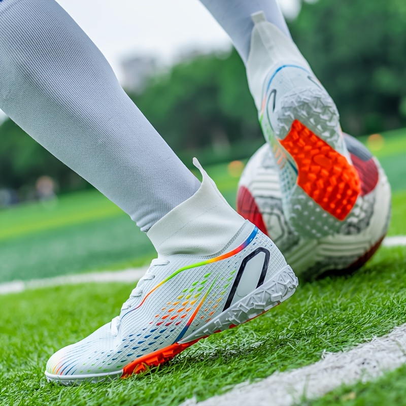 Polyurethane Soccer Cleats with High-Top Ankle Support for Training Men Football Shoes Ultralight Outdoor Soccer Cleats With  main image 4