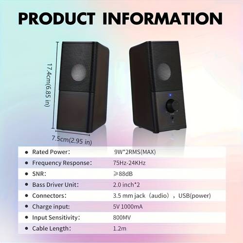 1 paire denceintes dordinateur h21 usb, enceintes multimédias pour pc, enceintes de bureau, enceintes domestiques, mini-enceintes pour configuration de bureau, système audio de bureau, construction durable