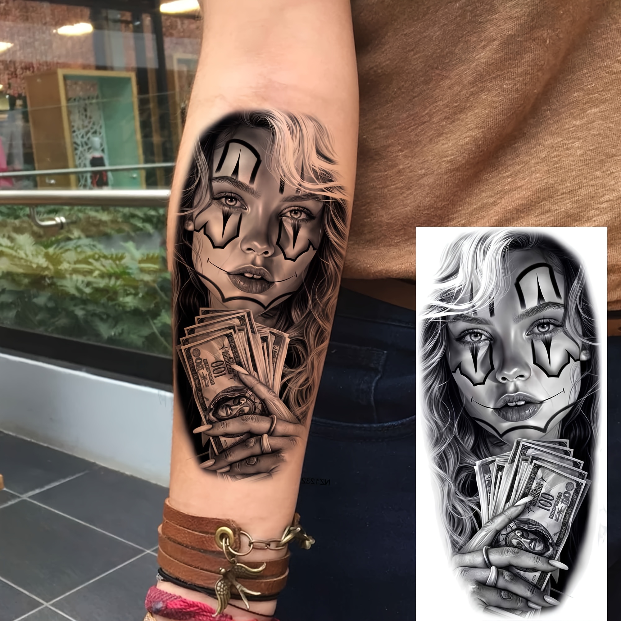 CHARLENT Temporäre Tattoos Für Frauen – 49 Stück, Realistische Linien- & Blumen-Motive, Wasserfest & Langlebig, Einfach Anzubringen