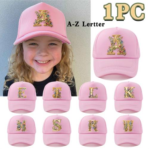 1 pièce de chapeau de rose avec et fleur dorée pour jeunes, solaire, respirant et , convient aux jeunes de 5 à 8 ans pour quotidiennes et les air et en été