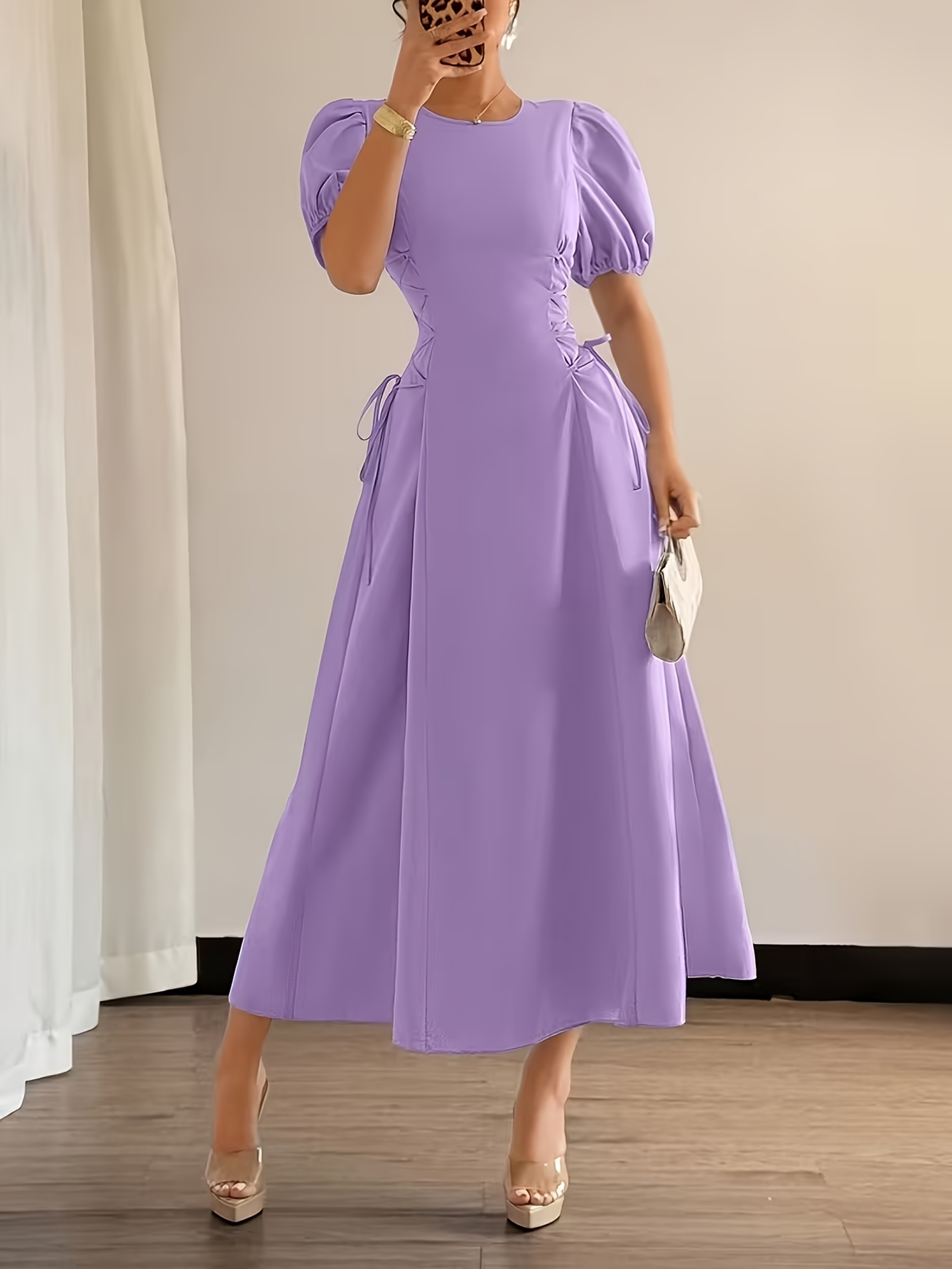 knee length dresses for ladies Women Church Dress 100571, Black/White / 20W main image 0