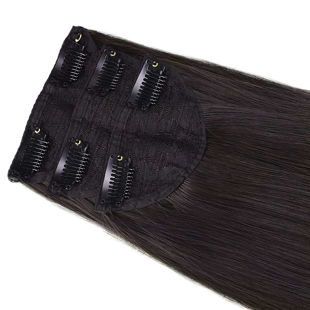 3pcs thick long straight set clip in on hair extensions for women girls details 5