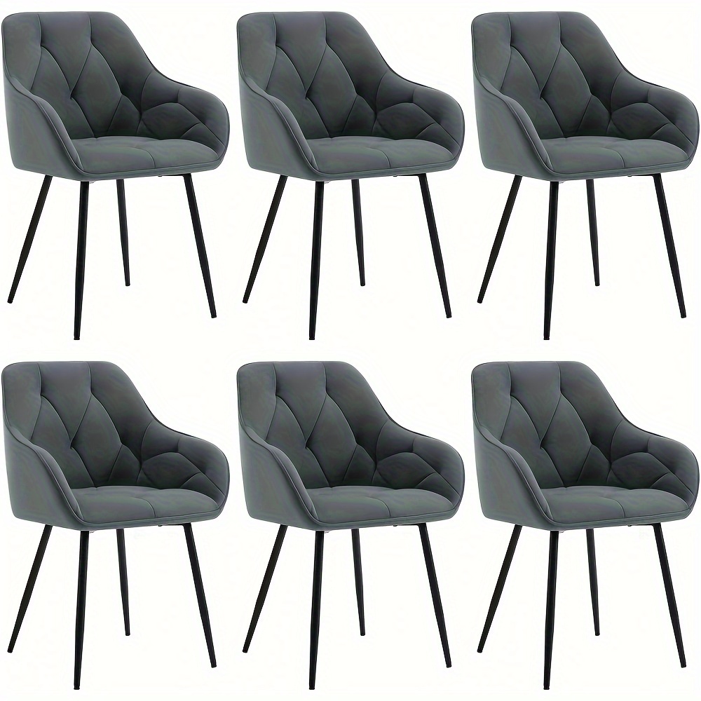 6pcs Dining Room Chairs, Kitchen Chairs, Dining Room Chairs, Living Room Chairs, Ergonomic Armrest, Upholstered Chair