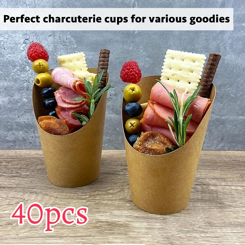 40 Packs Of High-quality Cups - Versatile Snack Cups That Stacked, Suitable For Gatherings, Picnics, And Office Activities