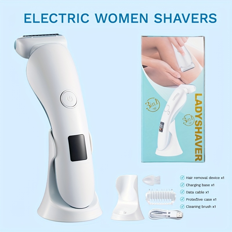 TEMU Electric Shaver For Women - Echargeable, Electric Shaver For Women, Electric Shaver, Portable Rechargeable Hair Razor, Ladies Bikini Trimmer,
