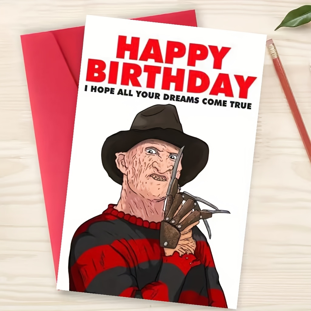 A Humorous Horror-themed Birthday Card, Complete With A 3d Prank Puzzle Gift Box, The Perfect Surprise Trick Gift For