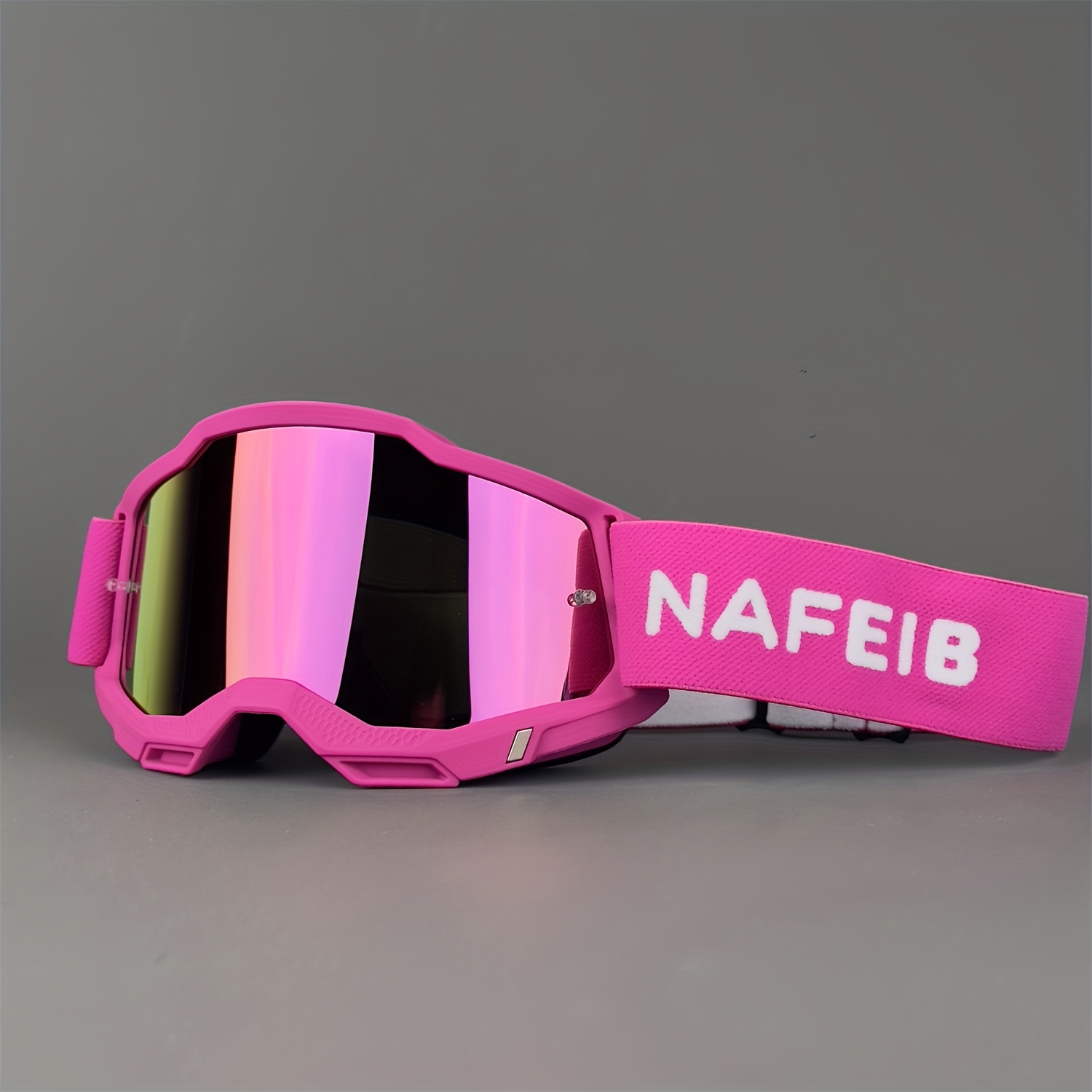 Nafeib Men'S & Women'S Outdoor Sports Fashion Glasses - Stylish Mirrored Lenses, Durable TPU Frame, Vibrant Pink & Green Gradient for Skiing, Hiking, Cycling - Unisex Design, Outdoor Activities, Sporty Look, Highquality Lenses