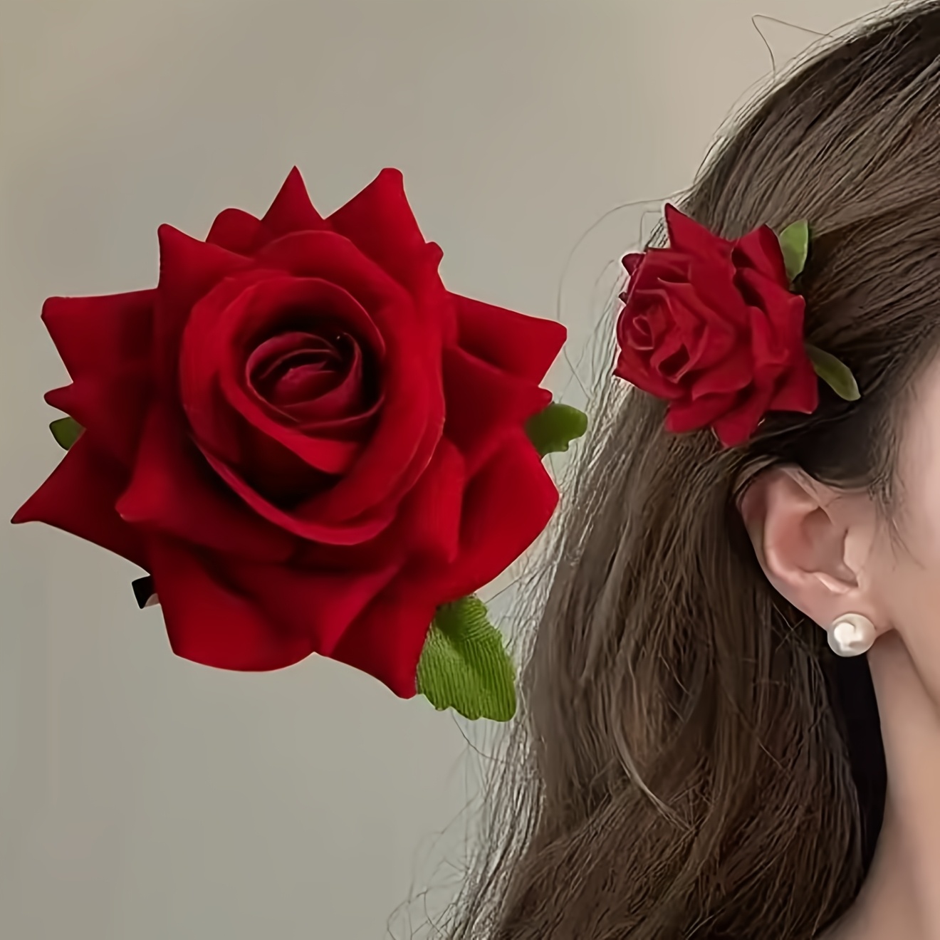 TEMU 4pcs Set Of New Stylish, Elegant, And Cute High-quality Summer Flower Hair Clips, Side Clips, Behind-the-ear Hairpins For Women, Flowers,