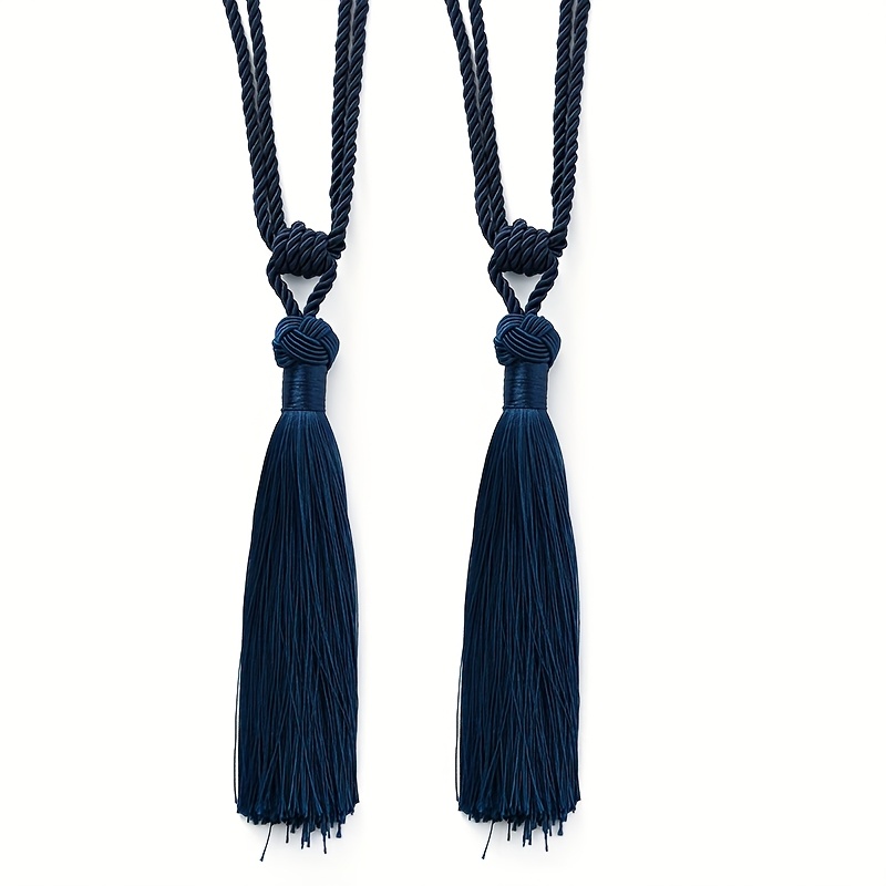 TEMU 2pcs, Curtain Tiebacks With Tassels, Multiple Colors Available, Modern Minimalist Style, Suitable For Bedroom, Living Room, Kitchen, Home