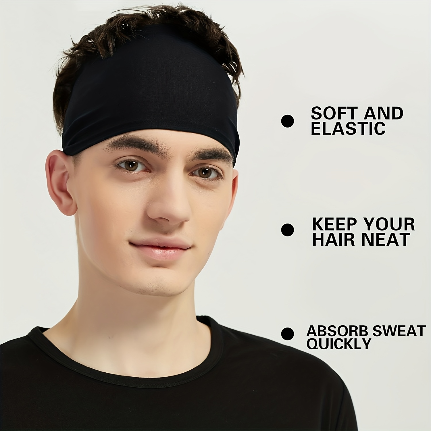 1pc Men'S Sports Headband | Moisture-Wicking Exercise Headband For Running, Cycling, Soccer, Yoga | Available In Multiple Colors, Nylon