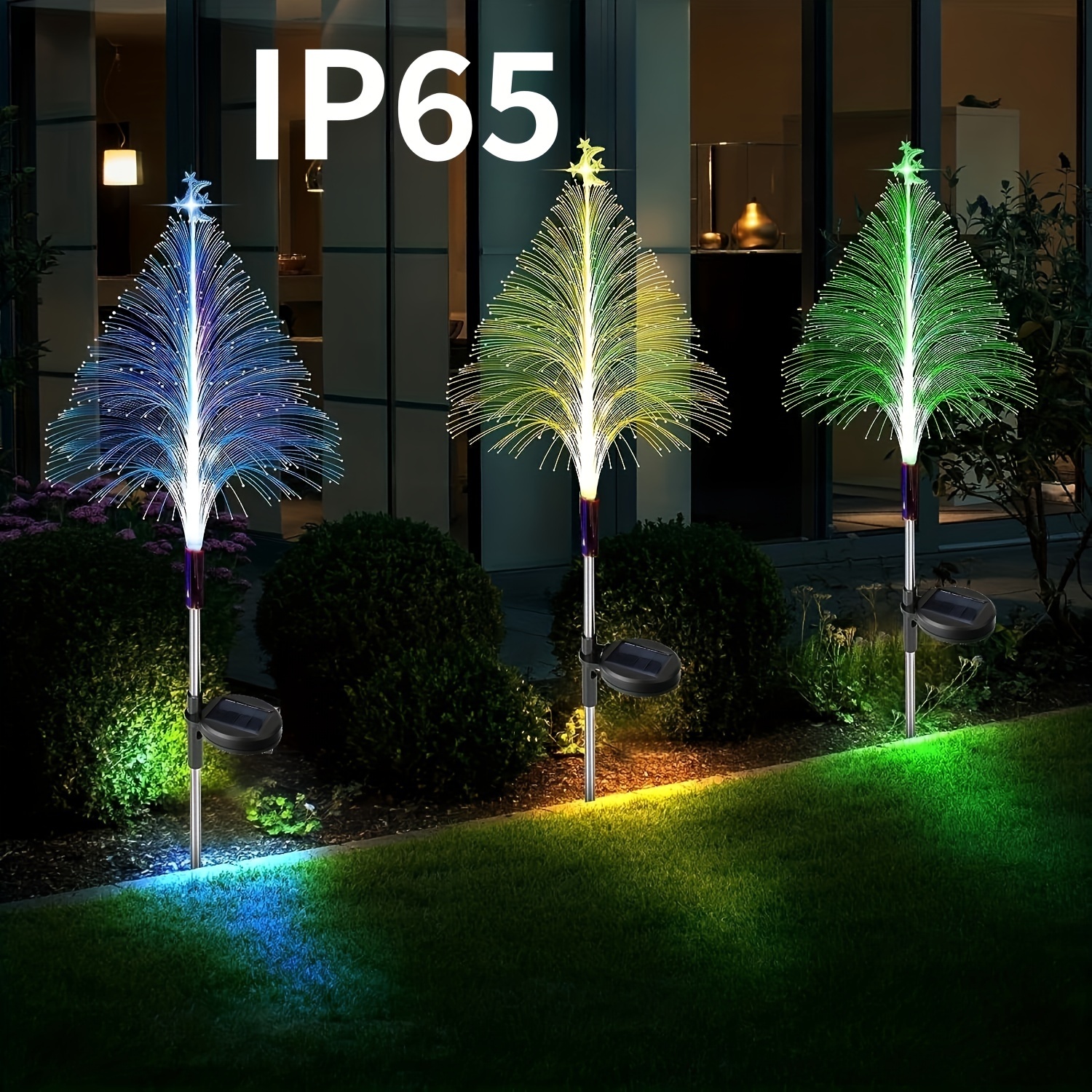 

7 Arbres de solaires à 7 changeantes, solaires de fleurs, décoratives colorées Waterproofs IP65 , piquet d'arbre de , la pelouse, le , la décoration de fête (1 /2 paquets/3 paquets/4 paquets)