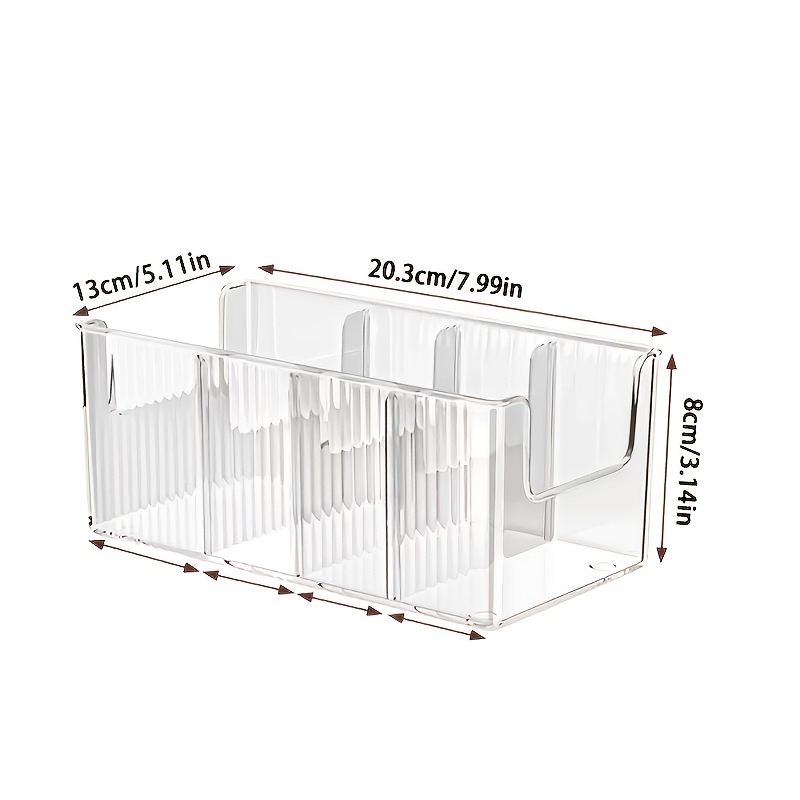 Image of 1 Acrylic Belt And Tie Storage Box, Large-capacity Divided Belt Holder, Countertop Organizer, Suitable For Dresser Cosmetic Storage, Wardrobe Organization, And Bathroom Storage