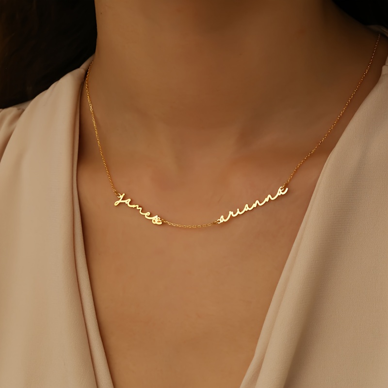 Personalized Women's Fashion Pendant Necklace, Customizable Names
