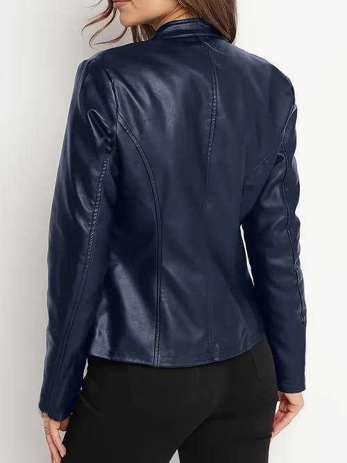 neue elegante pu-jacke für damen