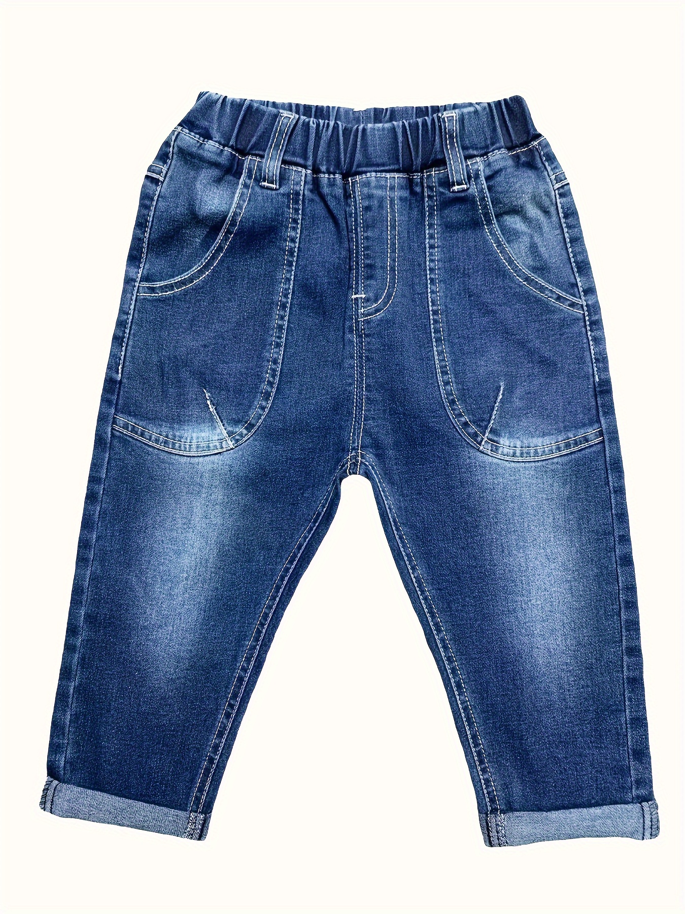 Toddler Baby Boys Jeans Shorts Summer Casual Elastic Waist - Temu