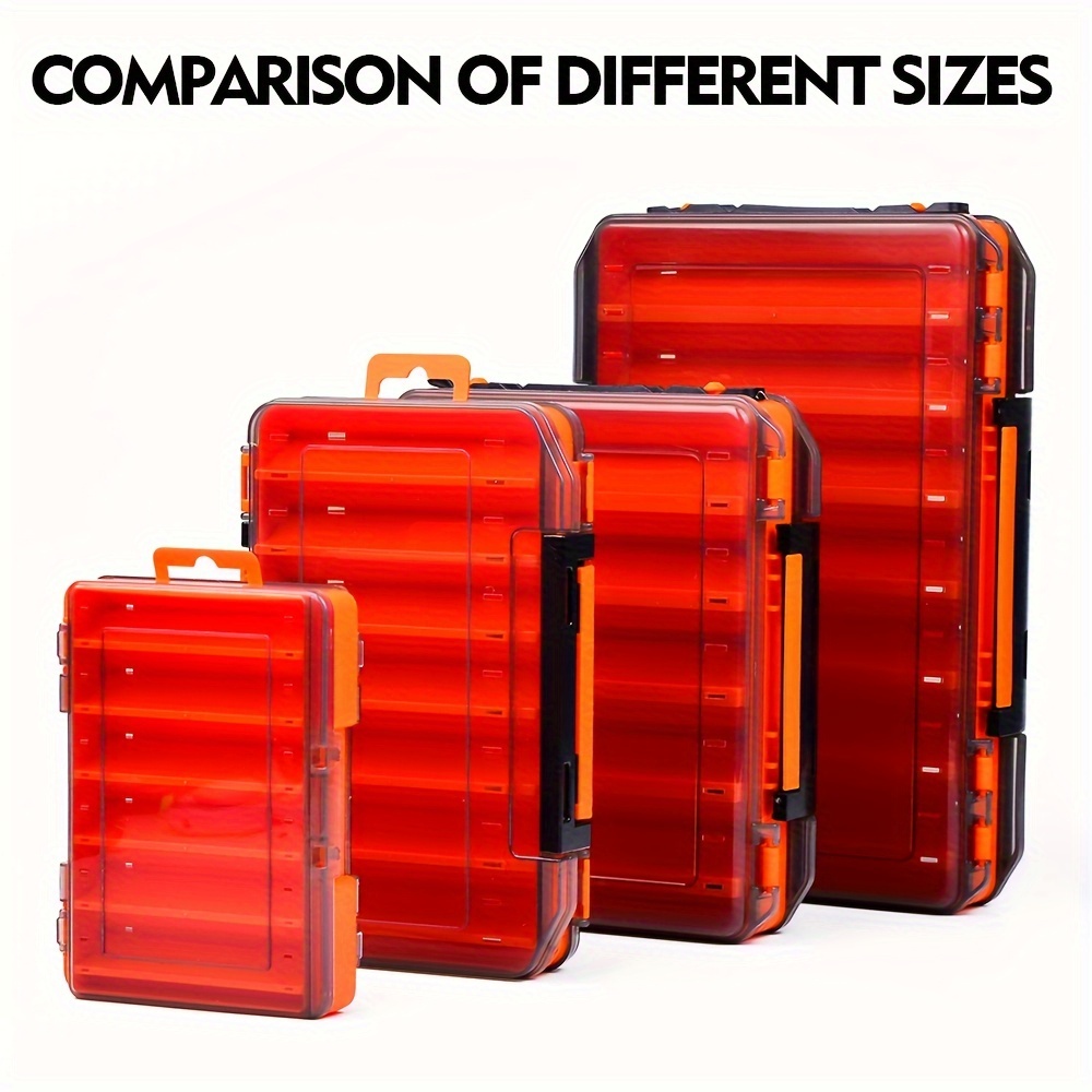 

1pc Double Sided Fishing Tackle Box, Fake Bait Storage Box, Portable Fishing Tool Accessories Organizer