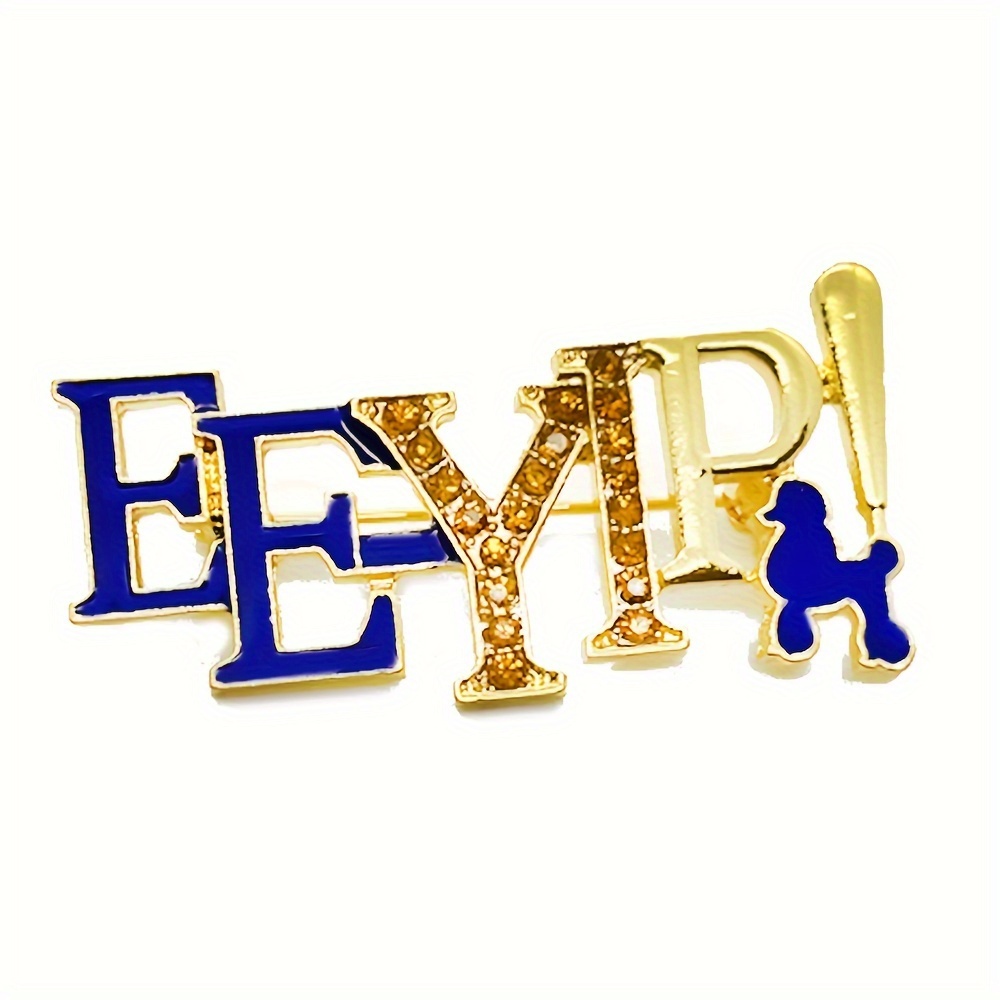 

Exquisite Gamma Rho Sorority Society Eeyip Poodle Shape Letter Metal Enamel Brooch Pin