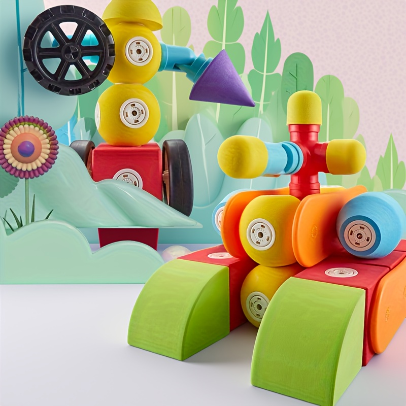TEMU Children's Day Gift 40pcs Set Travel Bath Toys Foam Magnetic Blocks Autism Sensory Toys Holiday Gift Birthday Present