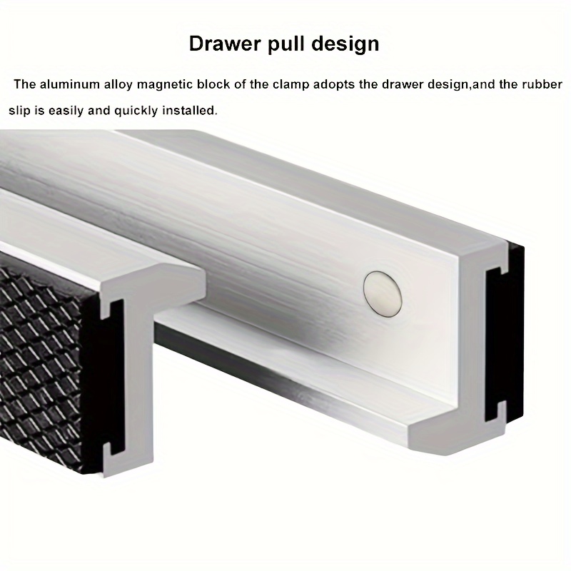 

Aluminum Alloy Magnetic Vise Jaw Pad Covers With Non-marring Multi-groove Design - Uncharged Tool Set Accessory, No Battery Required