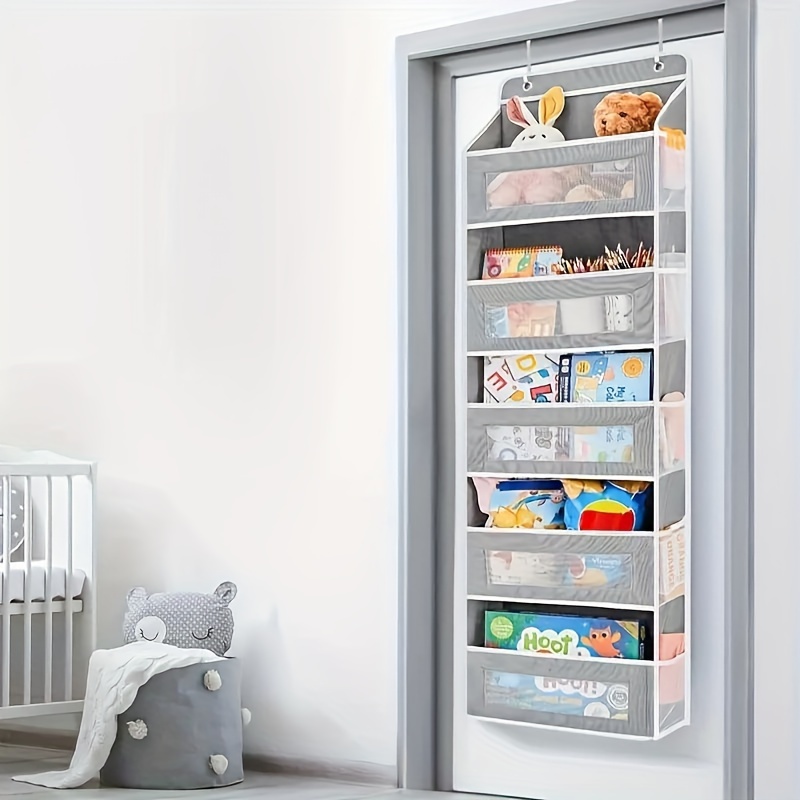 over the door hanging storage organizer with 5 shelves versatile multi room fabric pocket wardrobe for bedroom bathroom pantry durable hook system for doors up to 1 77 thick ideal for tweens 12 14 years space saving closet solution details 7