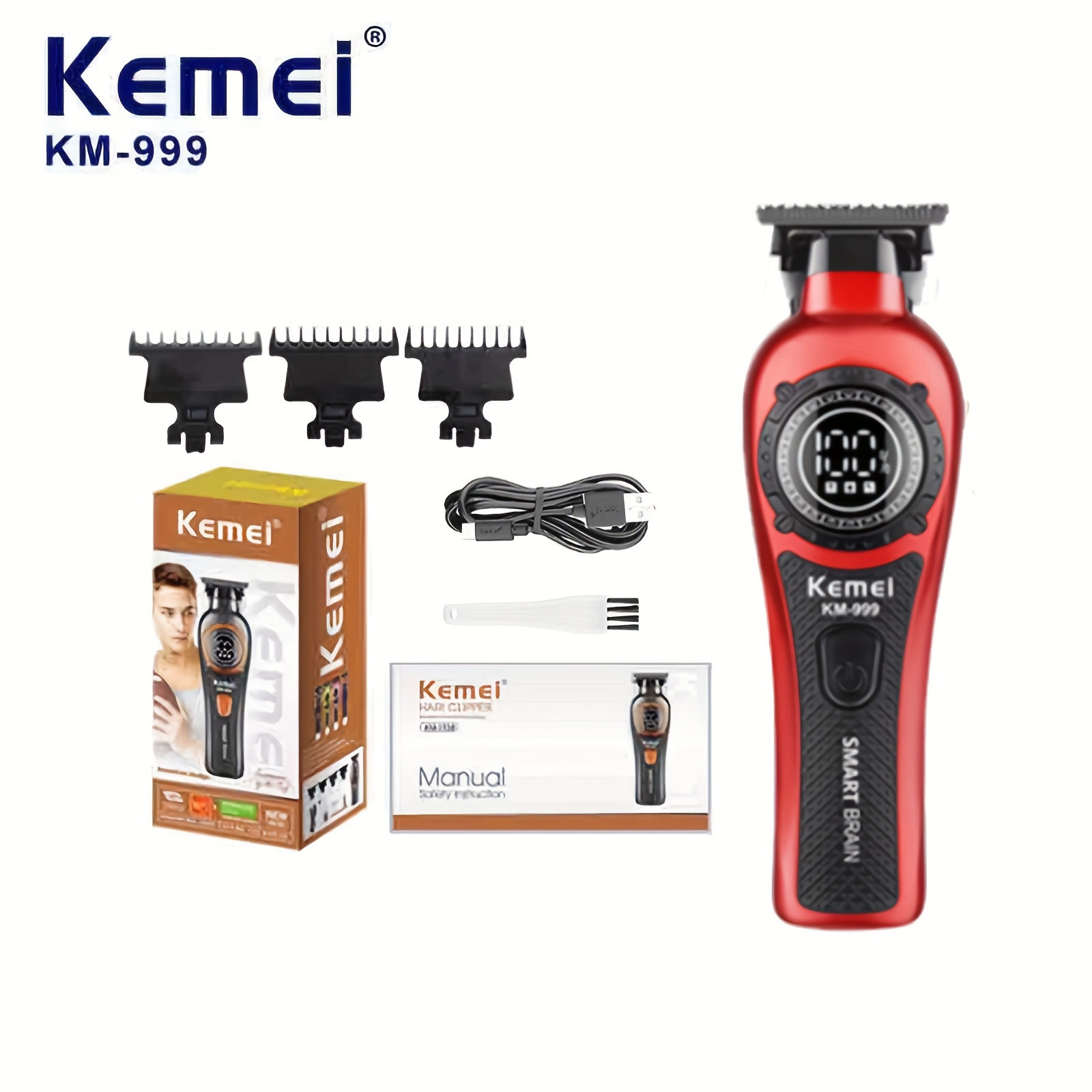 Image of Kemei Km-999 Oil Head Men's Electric Hair Clipper, Barber Shears For Home Use, Universal Haircutting Scissors - Perfect Gift For Men