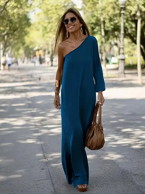 casual one shoulder dress sold on Temu United States casual one shoulder dress sold on Temu United States