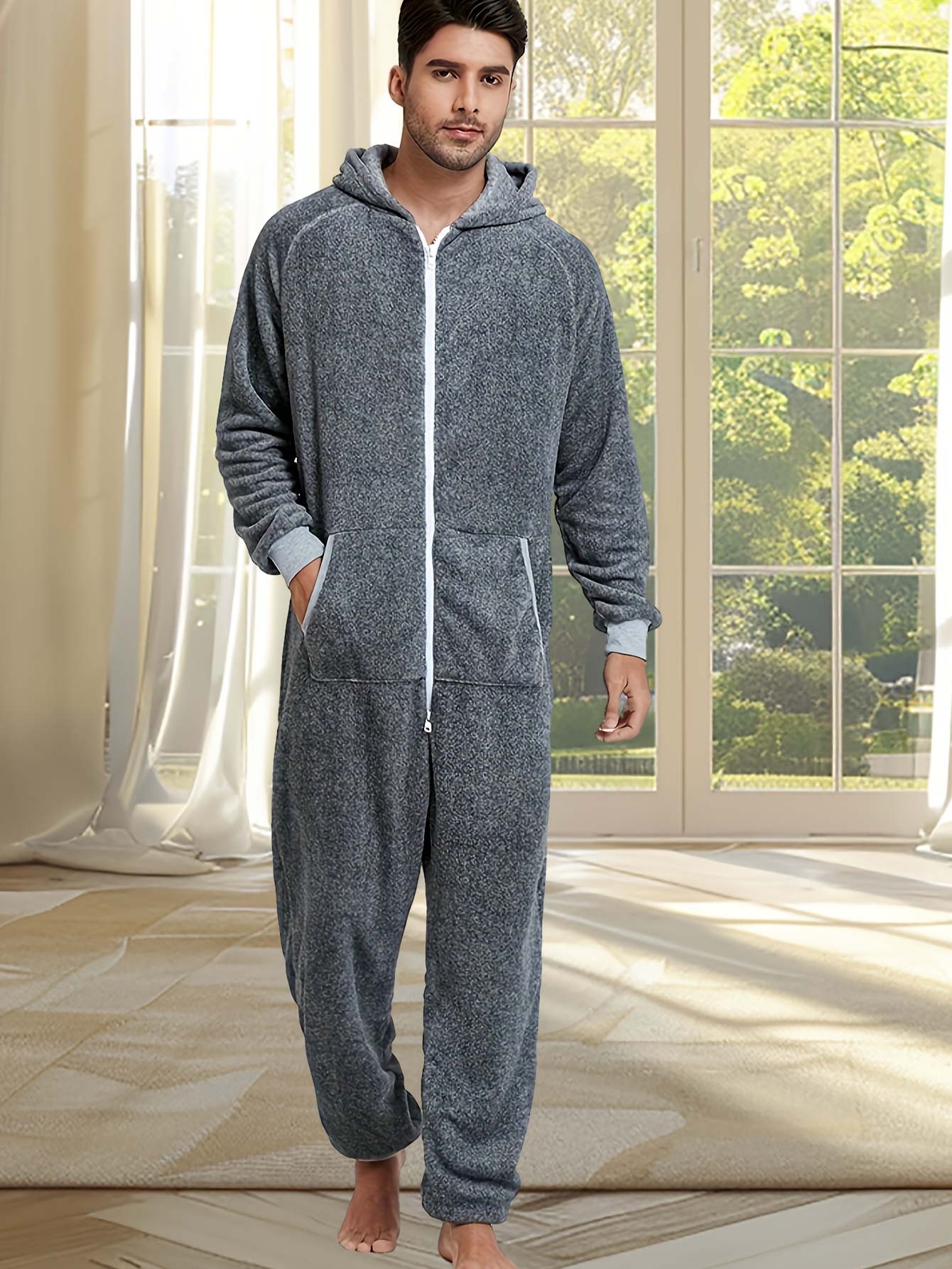 thefancypumpkin Jinbei Men's Japanese Style Dressing Gown