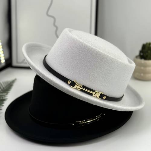 a new embossed top european western cowboy hat top hat punk style riding hat tibetan felt rolled brim top hat