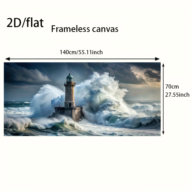 E-shop 2D Flach, 1 Stück 27,55 Zoll * 55,11 Zoll / 70 cm * 140 cm Rahmenloses Modernes -, Sturm- -Leinwandposter für Schlafzimmer- Wohnzimmerdekoration