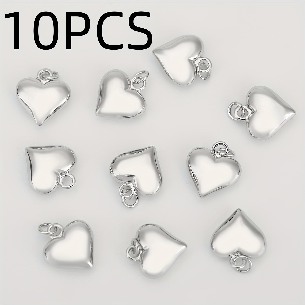 TEMU 10 piezas, Moda europea y americana - Cobre - exquisito - Dijes de moda unisex para bricolaje, para colgar en collares, aretes, dijes de cadena,