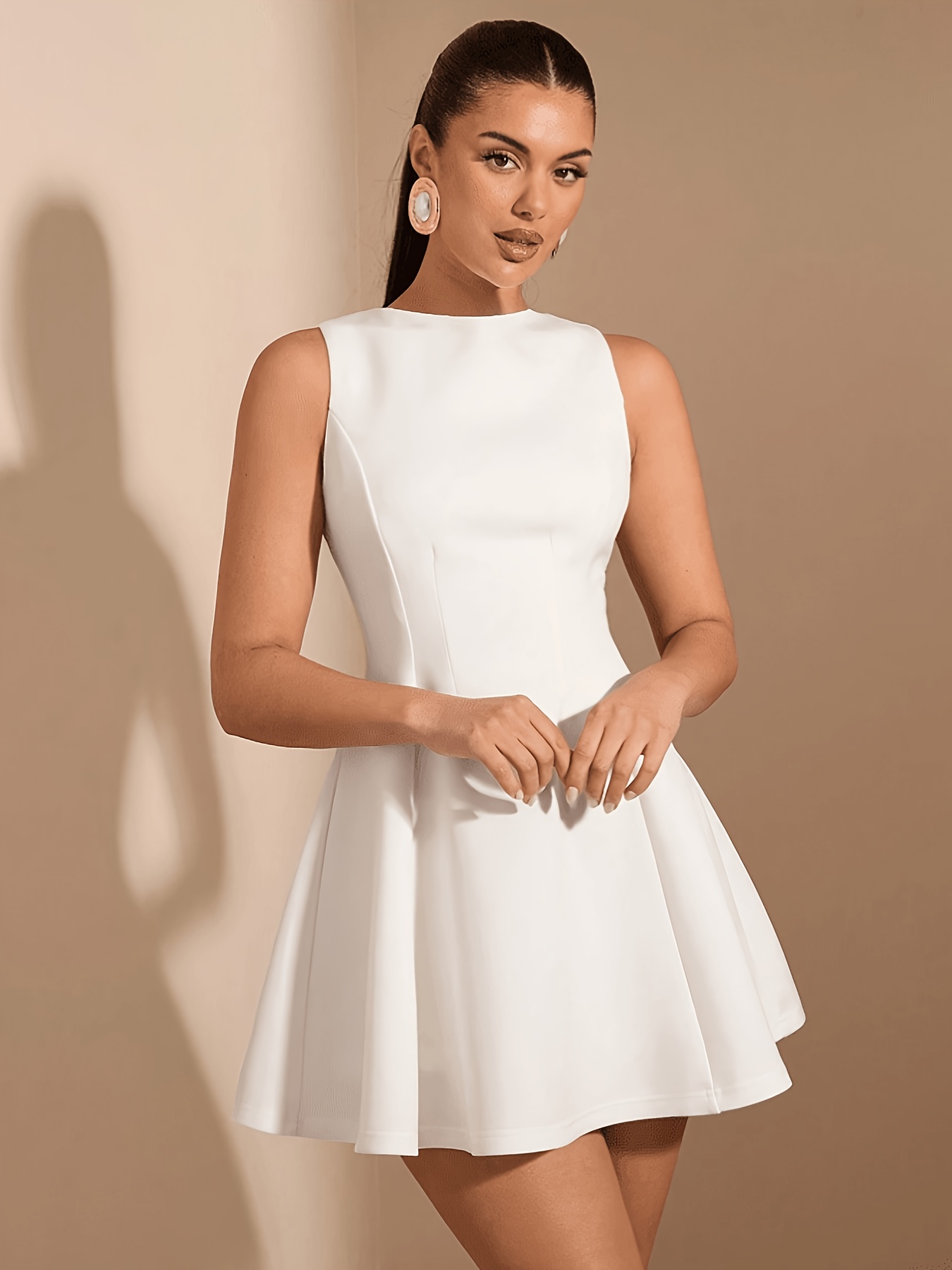 white party dress canada Summer white dress for the office
