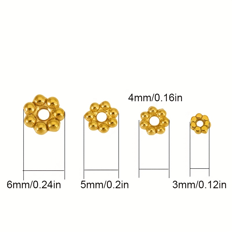 30pcs Never Fade Stainless Steel Beads for Jewelry Making