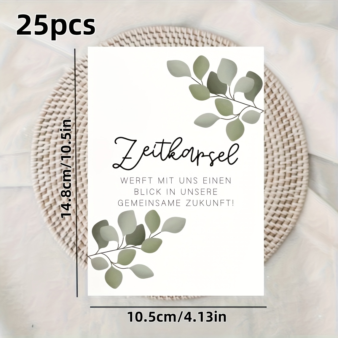 25 German- Capsule Wedding Cards, Modern Time Capsule Creative Game - A6 Card, Alternative Guest Book Replacement For Weddings, Hot Search Ceremony Keepsake
