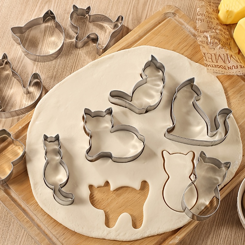 

Kitten Shaped Cookie Cutter, Animal Cartoon Shaped Pastry Cutter, Stainless Steel Cookie Cutter, Baking Tools, Kitchen Accessories